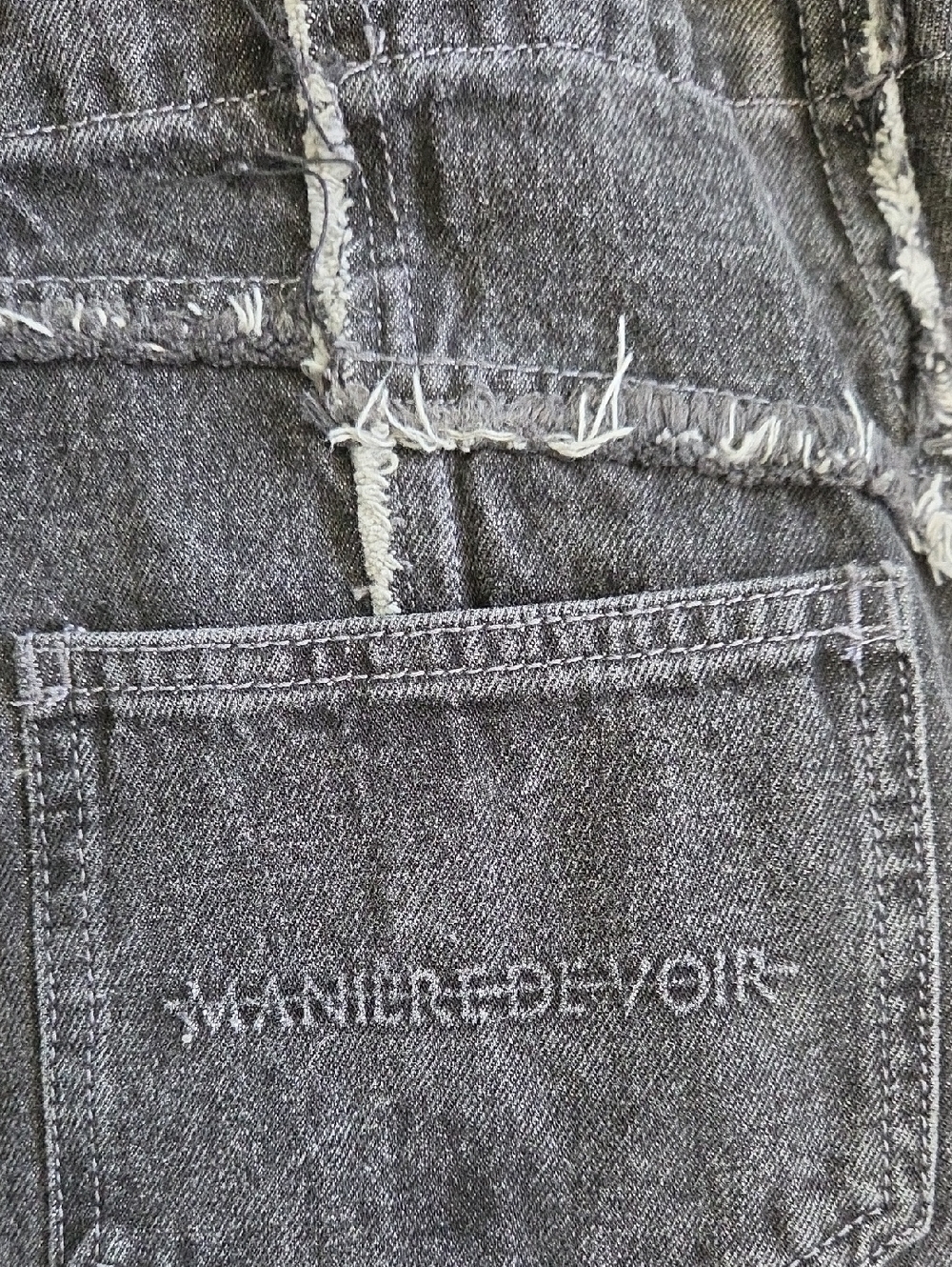 NEW Maniere De Voir Distressed Baggy Jeans Gray Size 4 - Picture 7 of 10